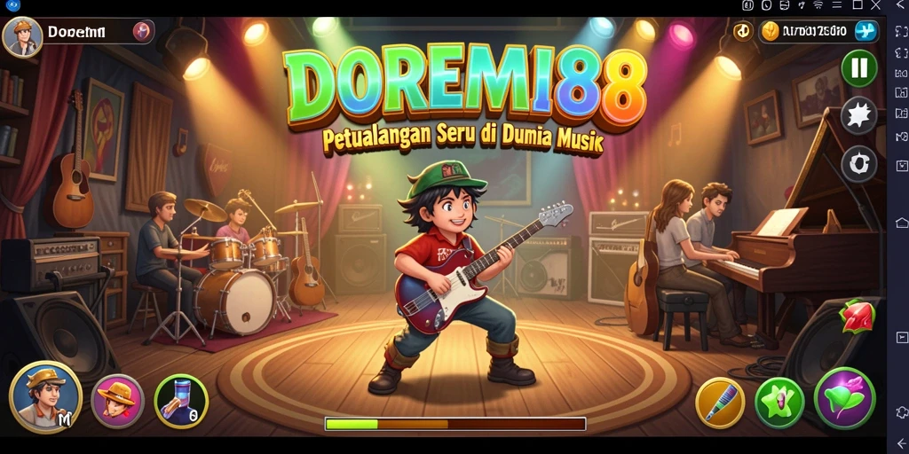 Gameplay seru DOREMI88 dengan berbagai tantangan musik.