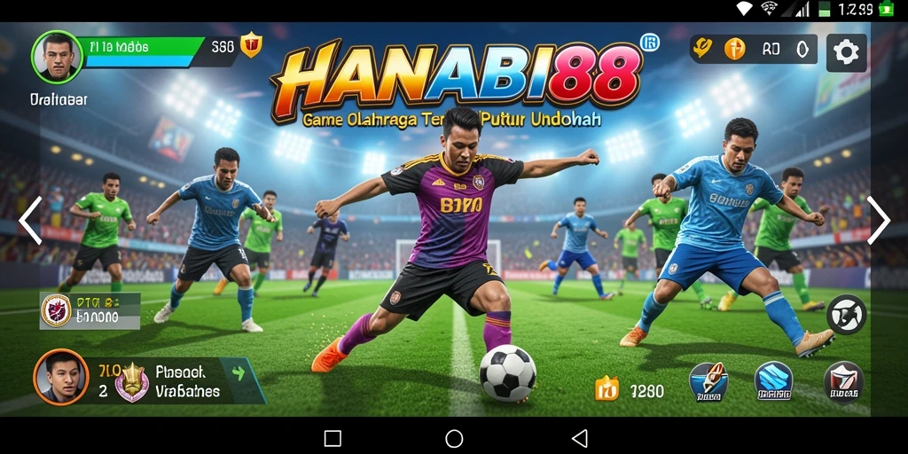 Tampilan gameplay seru di HANABI88 dengan aksi olahraga intens.