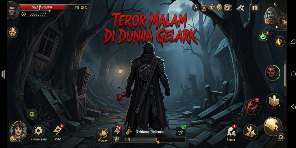 Tampilan menegangkan dari gameplay HUGO77 yang menyeramkan.