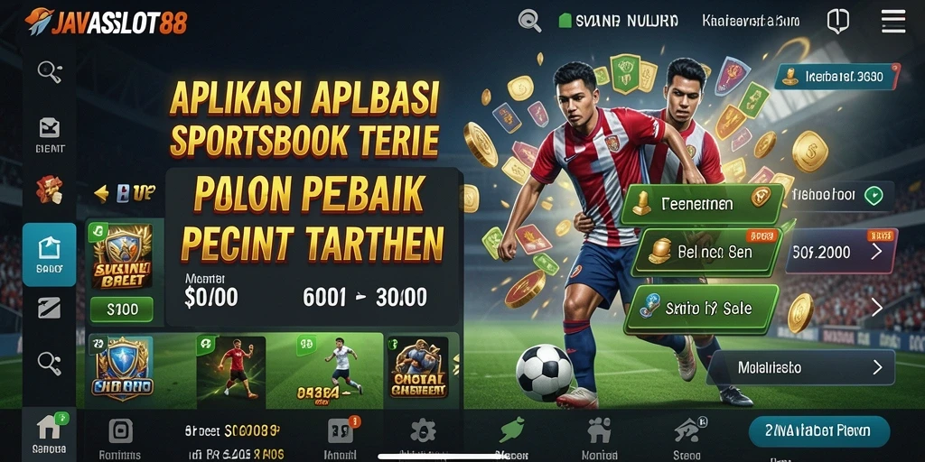 Tampilan menarik aplikasi JAVASLOT88 dengan fitur Sportsbook.