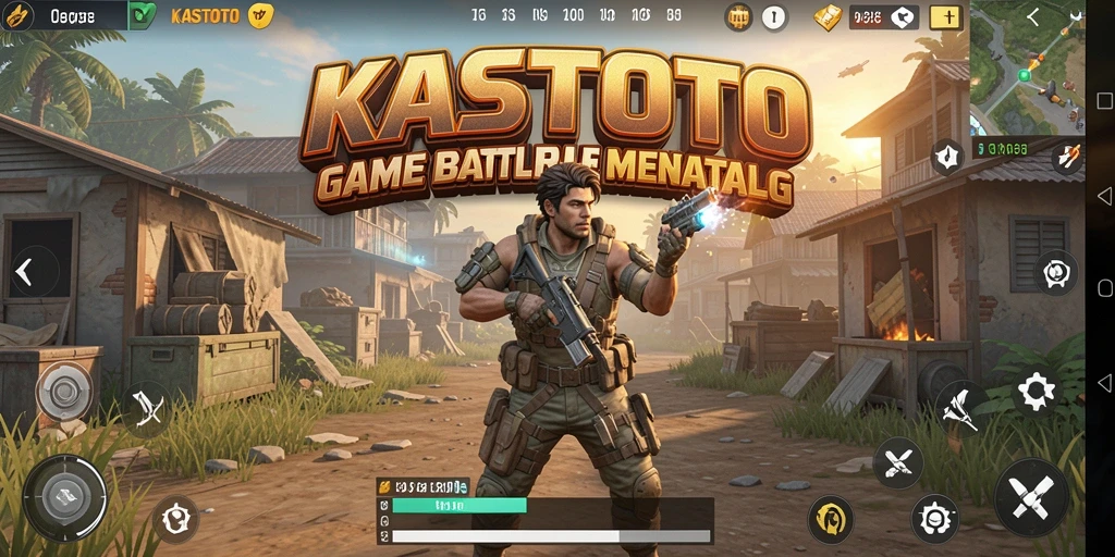 Tampilan seru dari gameplay KASTOTO di medan perang Battle Royale.