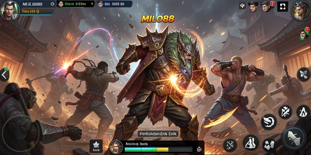 Tampilan gameplay menarik dari <strong>MILO88</strong> dalam pertarungan dramatis.