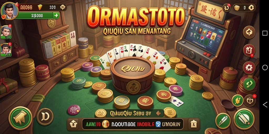 Tampilan gameplay QiuQiu yang seru dan interaktif di ORMASTOTO.