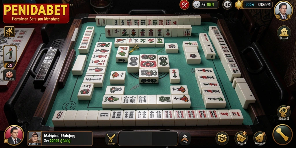 Screenshot gameplay PENIDABET menampilkan aksi seru di papan Mahjong.