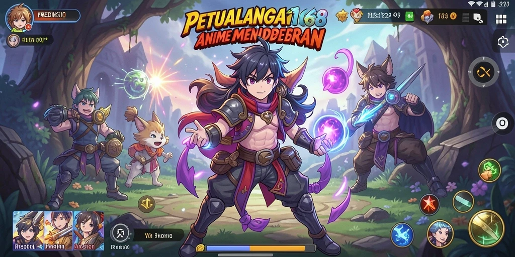 Screenshot gameplay seru dari PREDIKSI168 dengan karakter anime yang menawan.