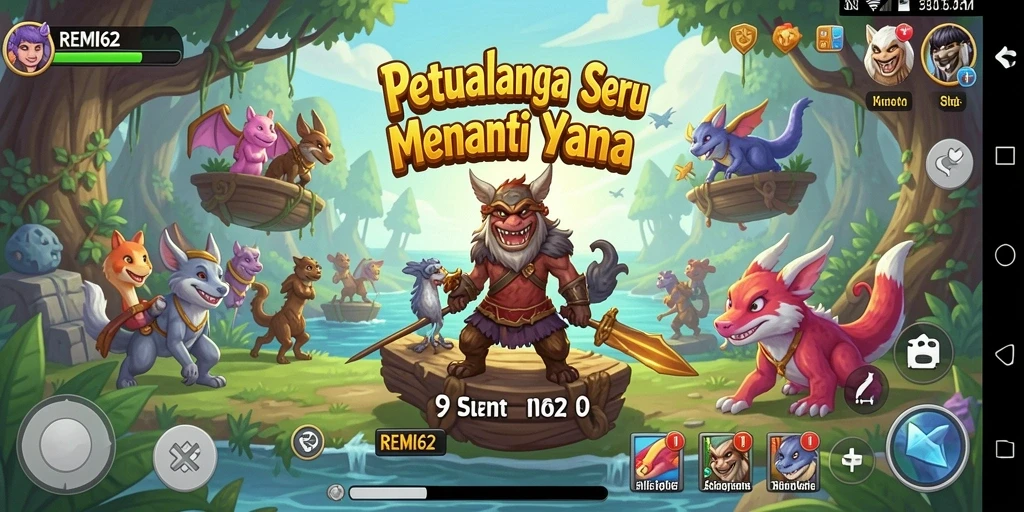 Screenshot gameplay REMI62 menampilkan petualangan mendebarkan penuh aksi.
