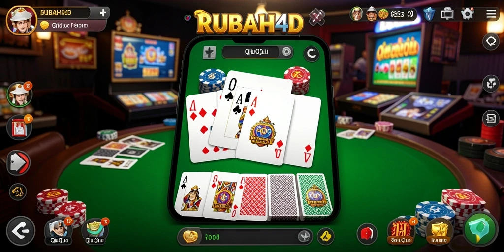 Tampilan gameplay QiuQiu yang menarik dan kompetitif.