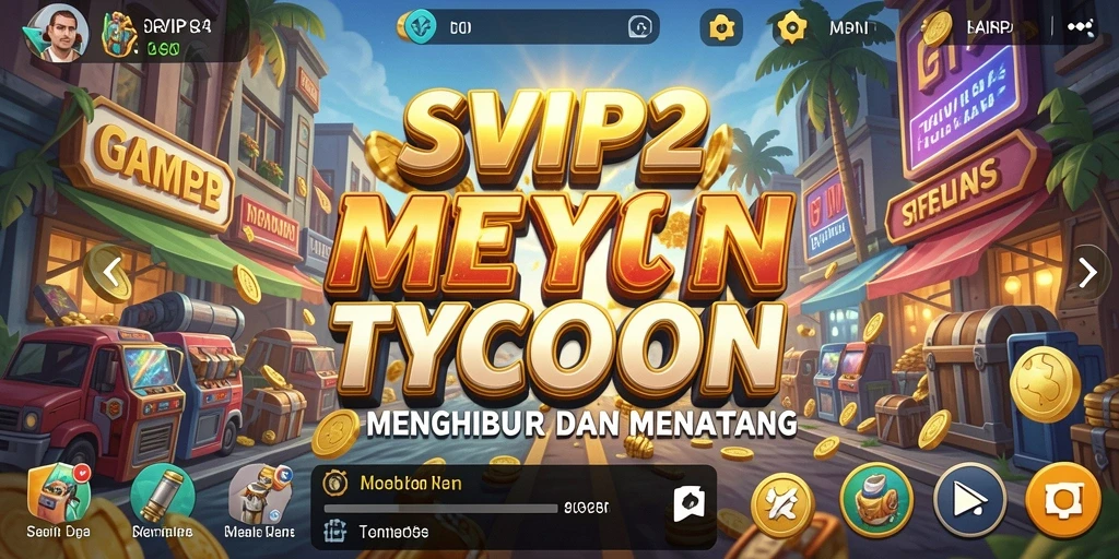Screenshot SVIP2 menampilkan gameplay Tycoon yang seru dan strategis.